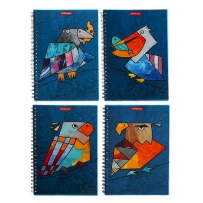 Тетрадь на спирали 80 л Birds, клетка А5