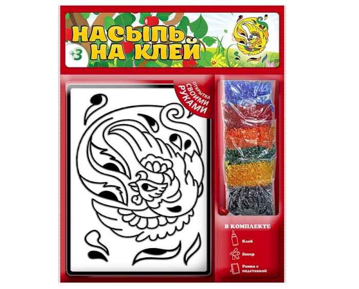 Аппликация Жар-птица (насыпь на клей)