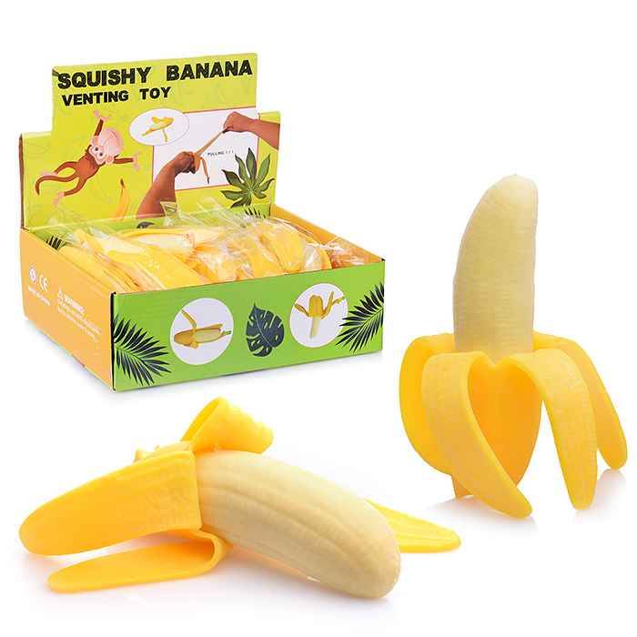 Игрушка-антистресс тянучка Банан 12/1