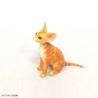 Фигурка котенок породы Девон-Рекс, рыж, 7 см