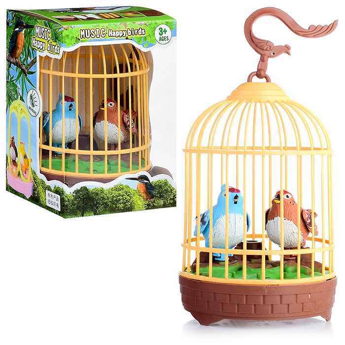 Птички в клетке с подсветкой Птички в клетке с подсветкой
