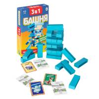 Игра настольная Башня. Забавный крокодил. Кто есть кто? 3 в 1