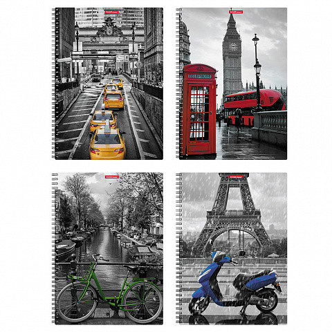 Тетрадь на спирали 80 л Travel, клетка А4