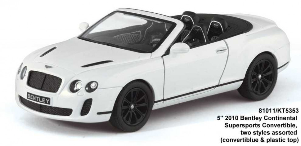 Машина металл Bentley Continental Supersports Convertiblе 2010 1/12 диспл