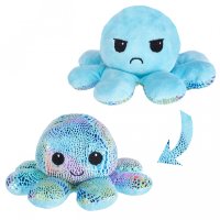 Мягкая игрушка Осьминожка голубой, 10 см