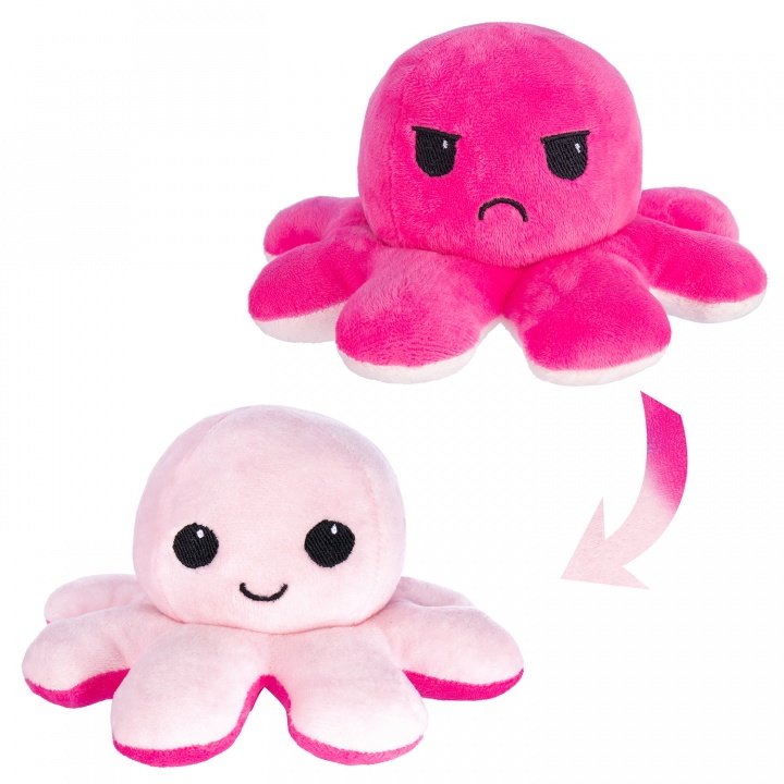 Мягкая игрушка Осьминожка розовый, 10 см