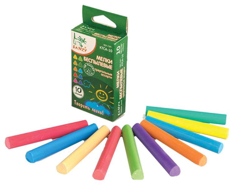 Мелки для рисования цветные детские треугольные