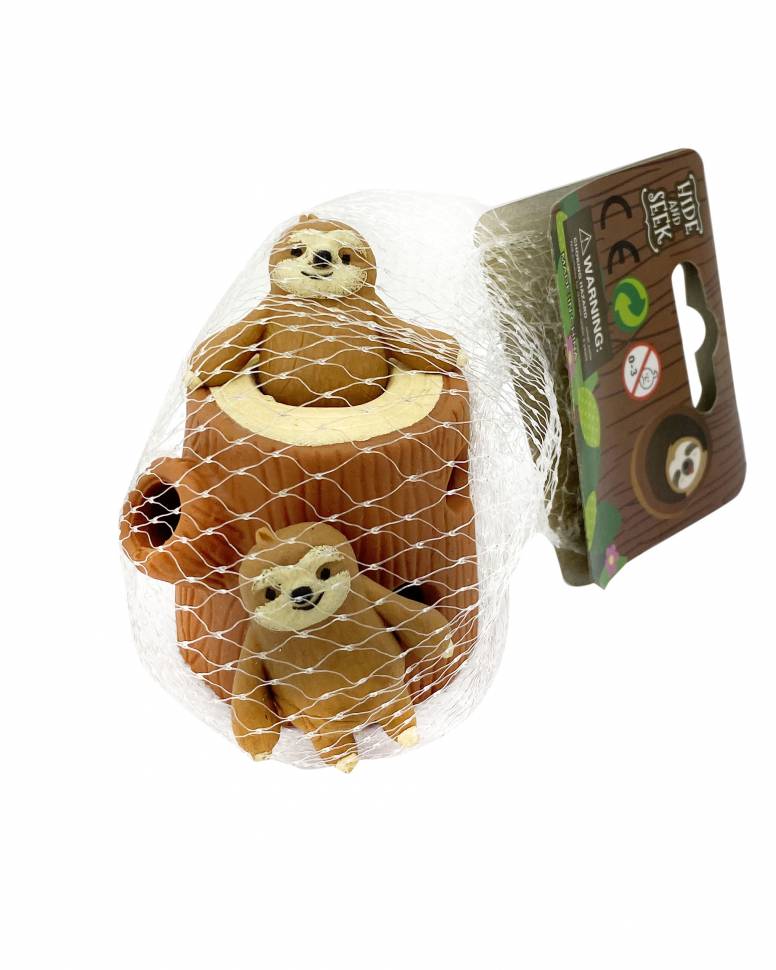 Игрушка-тянучка Ленивцы в дупле