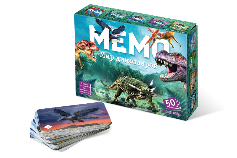 Мемо Мир Динозавров (50 карточек)