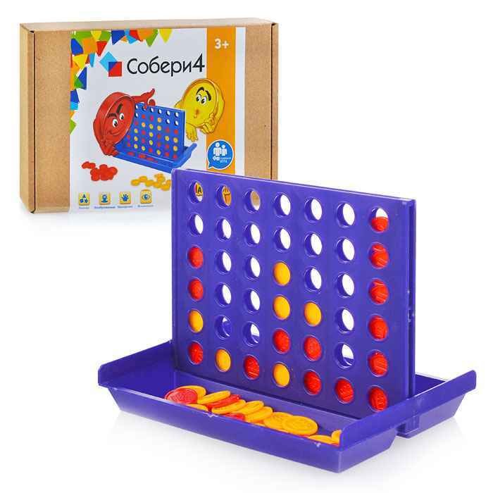Игра настольная Собери 4 Игра настольная Собери 4