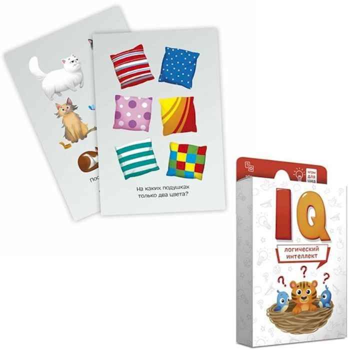 Игра настольная IQ Логический интеллект, 40 карточек 8*12 см