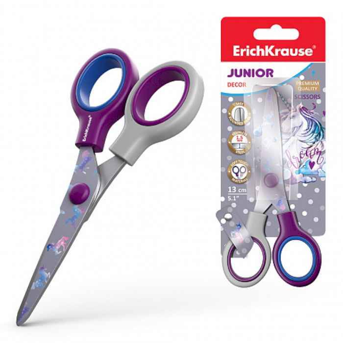 Ножницы Junior Decor Dream Unicorn с принтом на лезвиях, 13см Ножницы Junior Decor Dream Unicorn с принтом на лезвиях, 13см