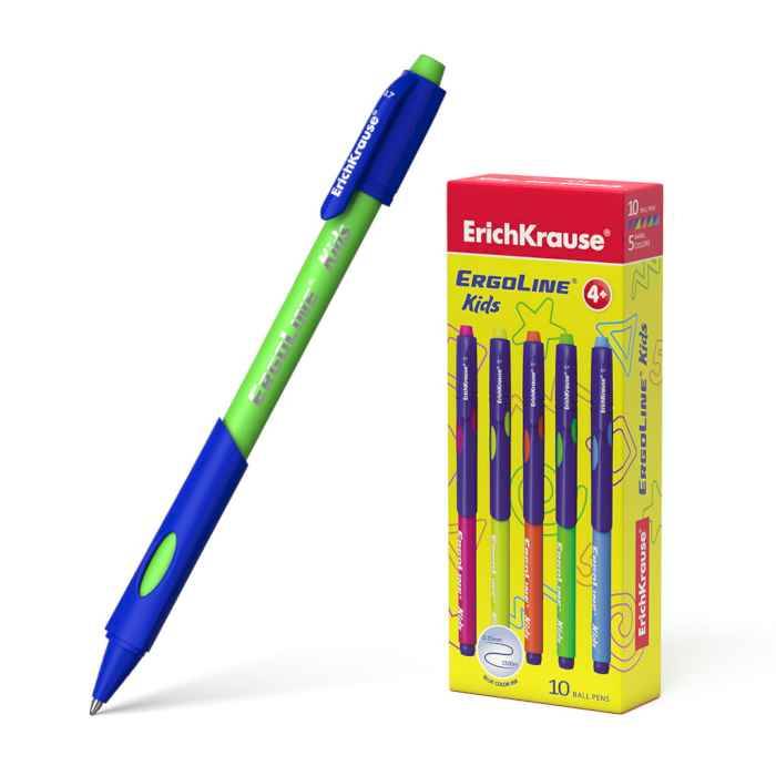 Ручка шариковая ErichKrause ErgoLine Kids, цв. синий Ручка шариковая ErichKrause ErgoLine Kids, цв. синий