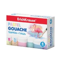 Гуашь ErichKrause Pastel 6 цветов по 20мл