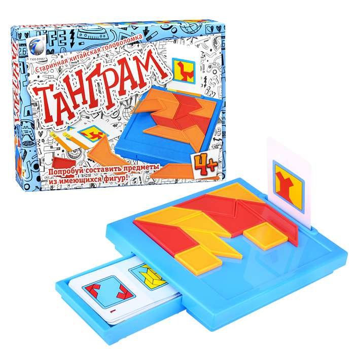 Головоломка Танграм пластик с карточками