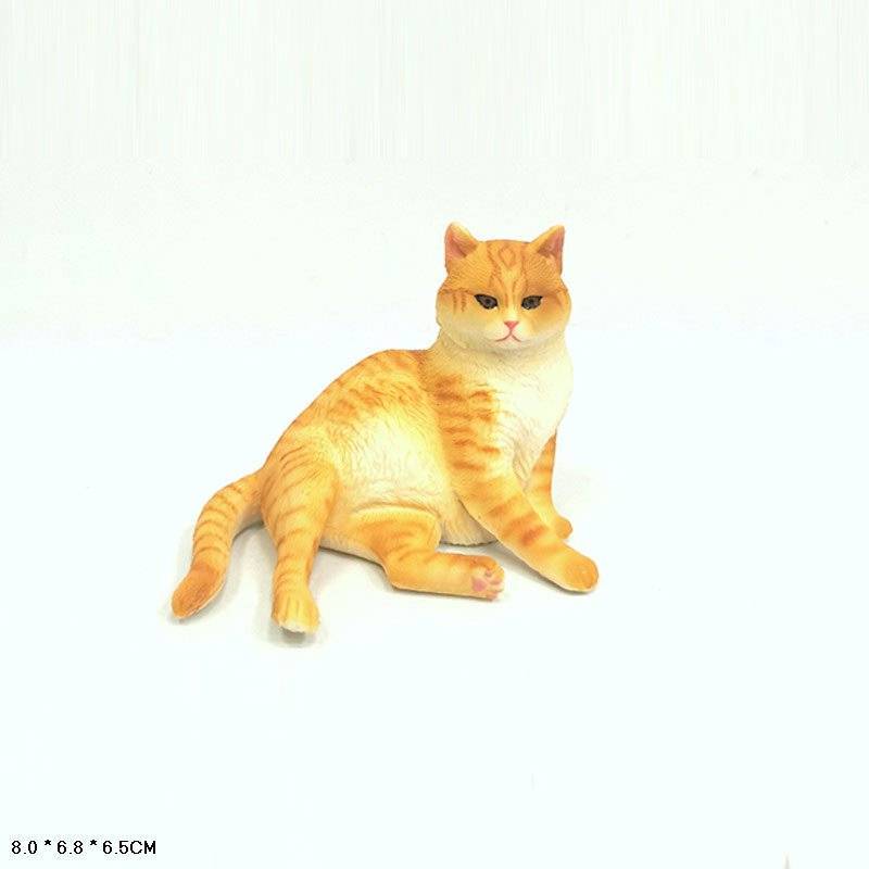 Фигурка рыжий сидяч кот 8 см