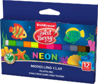 Пластилин ArtBerry с Алоэ Вера, Неон 12 цветов