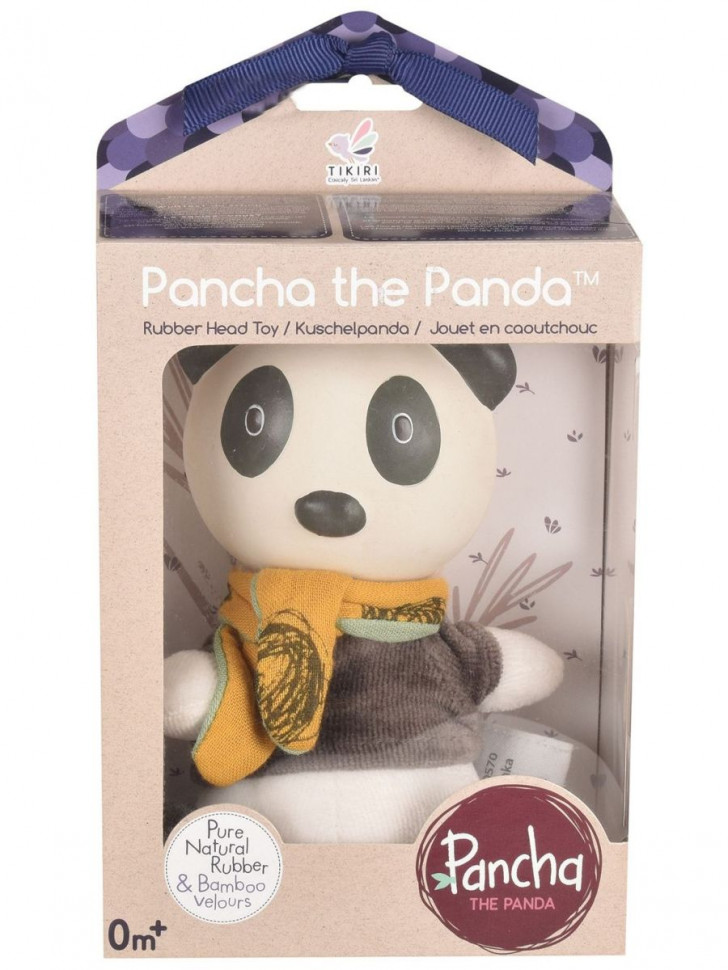 Мягконабивная игрушка с головой из каучука Панда Pancha