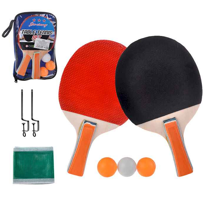 Набор для настольного тенниса Ракетки, мячи, сетка с держателем