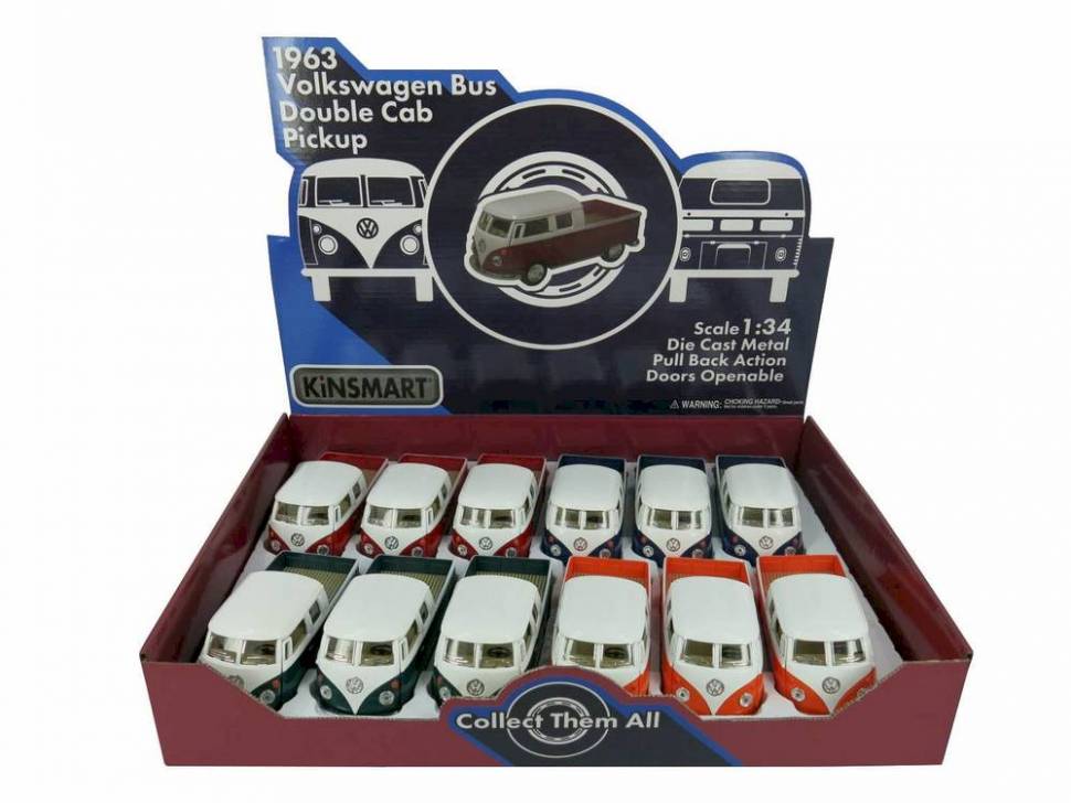 Машина металл Volkswagen Bus Double 1:34, 12/1