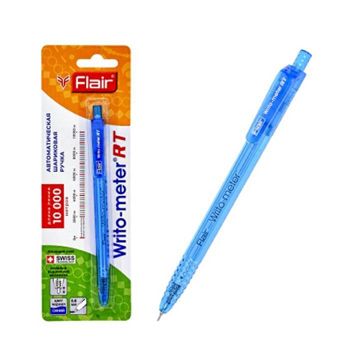Ручка авт. синяя WRITO-METER RT, пластик, 0,6мм