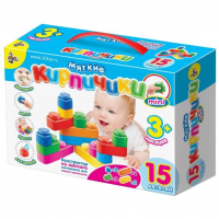 Конструктор мягкие кирпичики мини , 15 дет