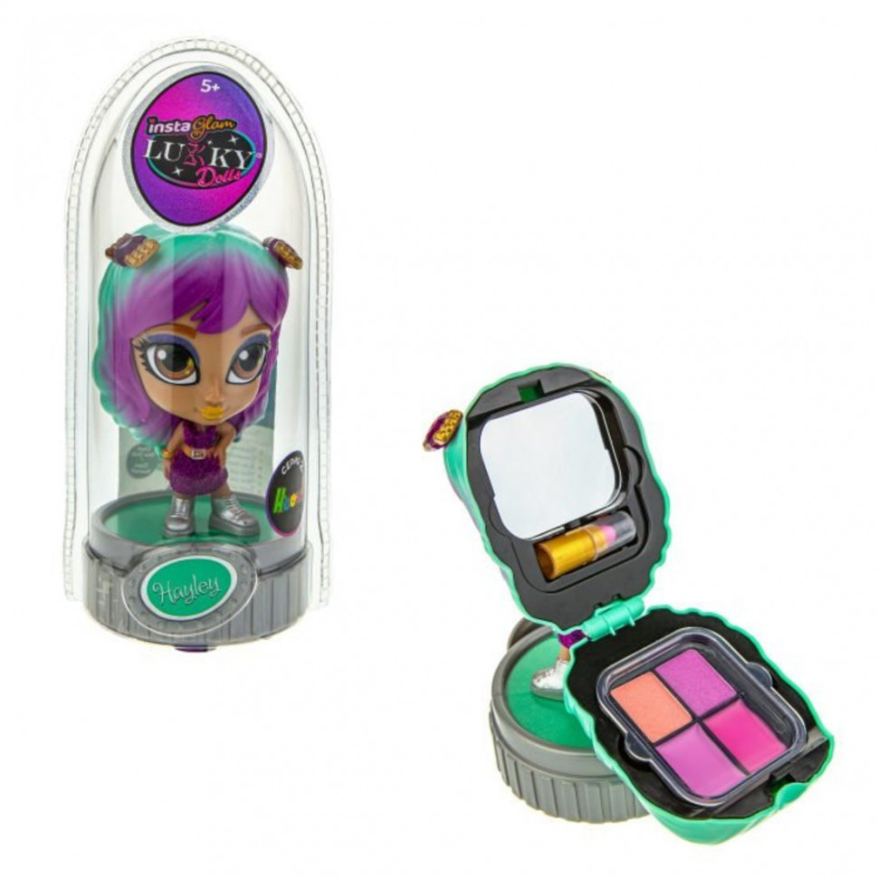 Lukky Instaglam Doll кукла Эви 12 см с набором косметики