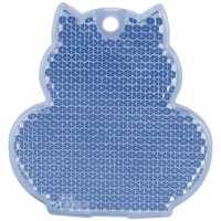 Светоотражающая подвеска Кот, синий, крафт