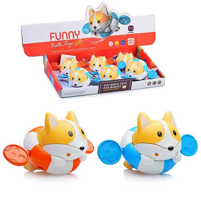 Заводная плавающая игрушка Корги в круге