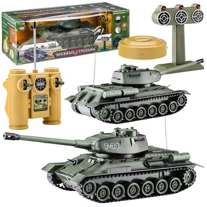 Танк Т-34 набор Танковый бой, в комплекте с мишенями и миной