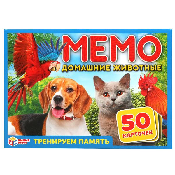 Игра настольная Мемо Домашние животные, 50 карт