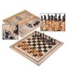 Игра настольная Шахматы, нарды 2 в1 (дерево)
