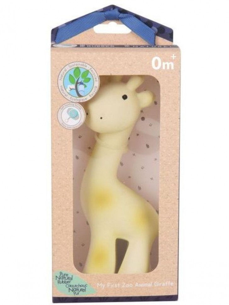 Игрушка из натурального каучука Жираф в подарочной упаковке