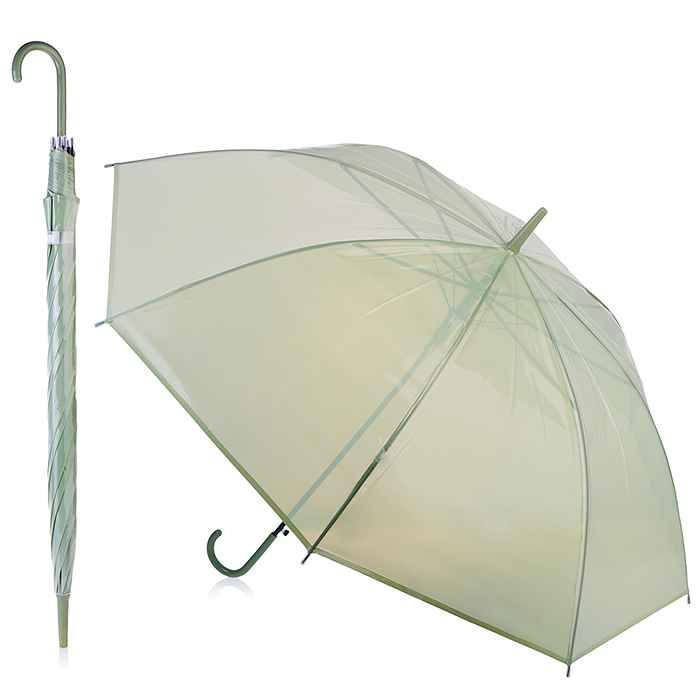 Зонт 55 см полупрозрачный, т-зеленый