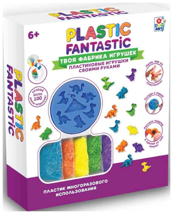 Plastic Fantastic Создай игрушку, набор Динозавры-мини Plastic Fantastic Создай игрушку, набор Динозавры-мини