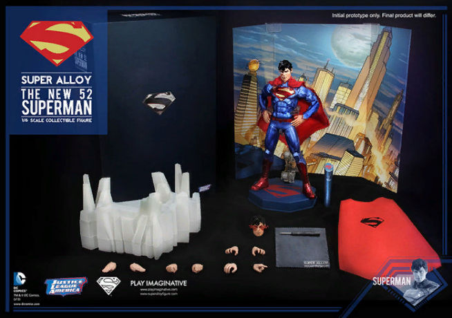 Коллекционная металлическая фигурка Супермен 1:6 Play Imaginative