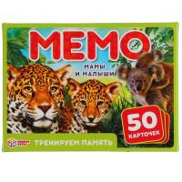 Игра настольная Мемо Мамы и малыши, 50 карт