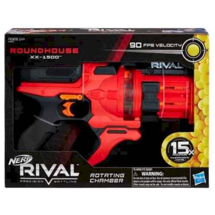 Бластер Nerf Райвл Раундхаус с шариками, красный Бластер Nerf Райвл Раундхаус с шариками, красный