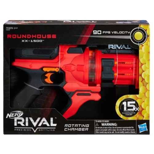 Бластер Nerf Райвл Раундхаус с шариками, красный Бластер Nerf Райвл Раундхаус с шариками, красный