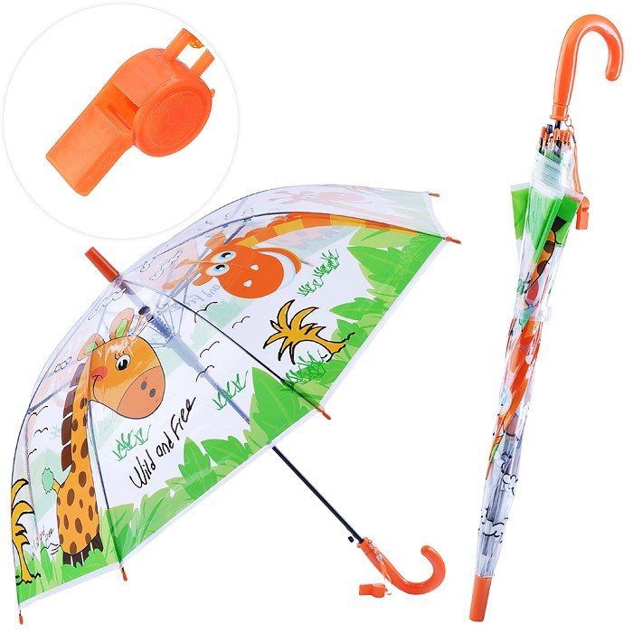 Зонт прозрачный Веселые жирафы