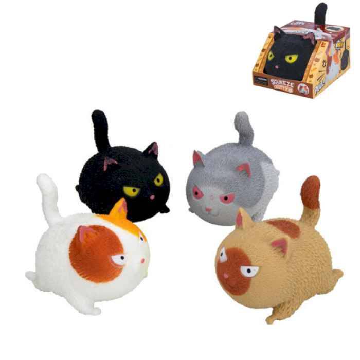 Антистресс игрушка Злые котики 10 см, в коробке