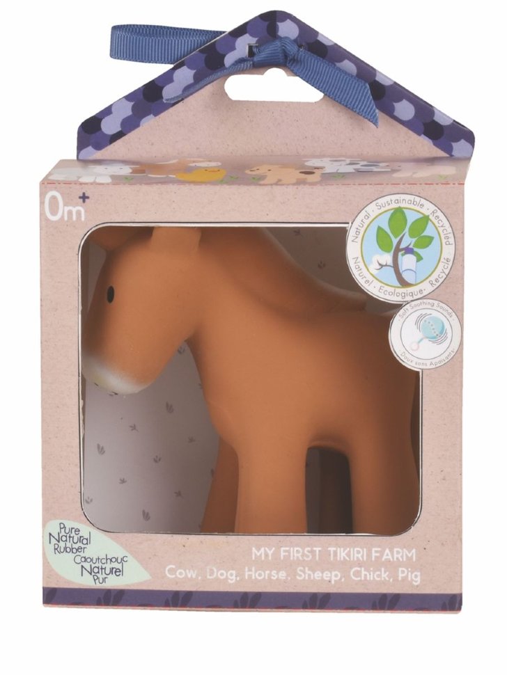 Игрушка из натурального каучука Лошадь в подарочной упаковке