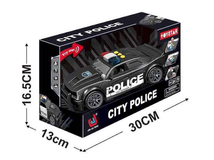 Машина Спортивная Полиция, свет, звук, инерц, 26 см
