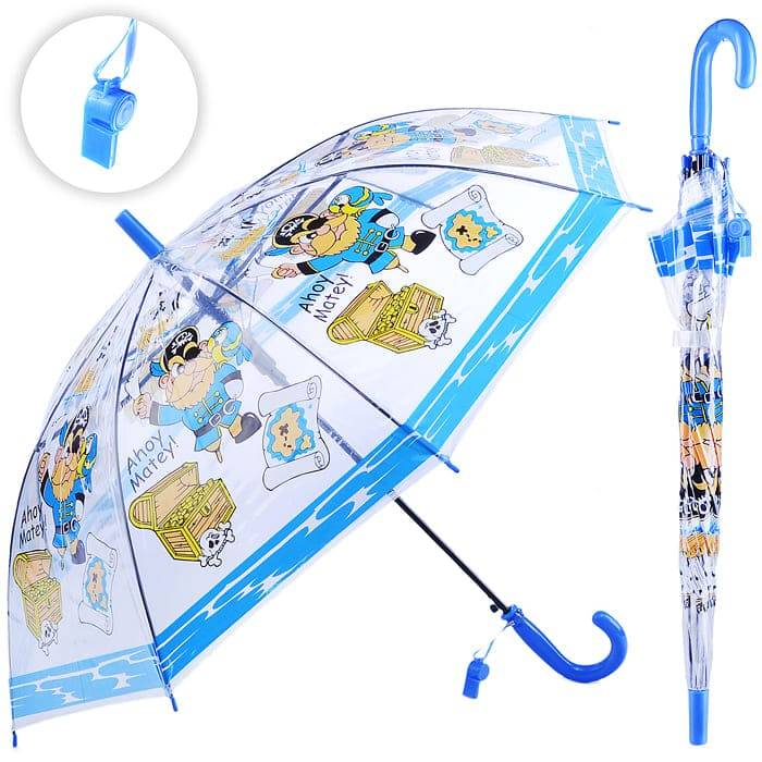 Зонт прозрачный Пираты детский