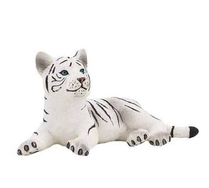 Фигурка Mojo Белый тигренок лежащий, 6 см