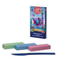 Пластилин классический с Алоэ Вера Glitter с блестками 6цв, 108г