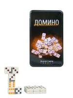 Игра настольная Домино пластиковое в мет кейсе