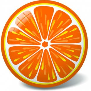Мяч ПВХ Апельсин, 23 см