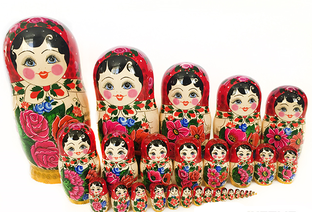 Матрешка традиционная 30 кукольная