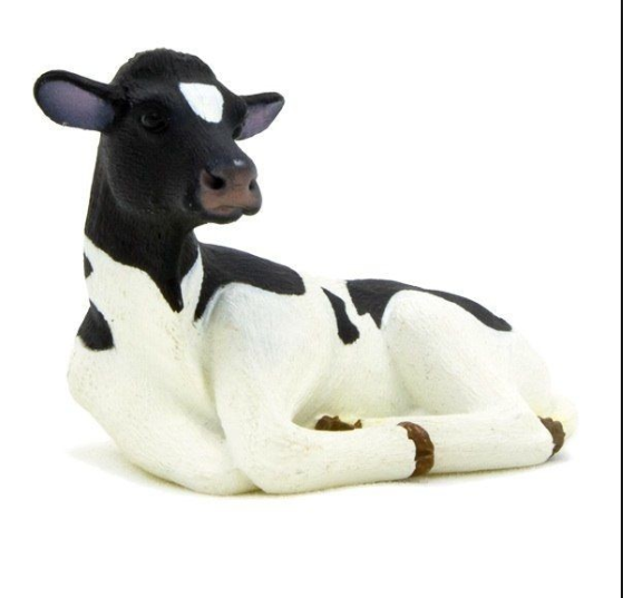 Фигурка животного корова Голштейн теленокHolstein Calf 6 см